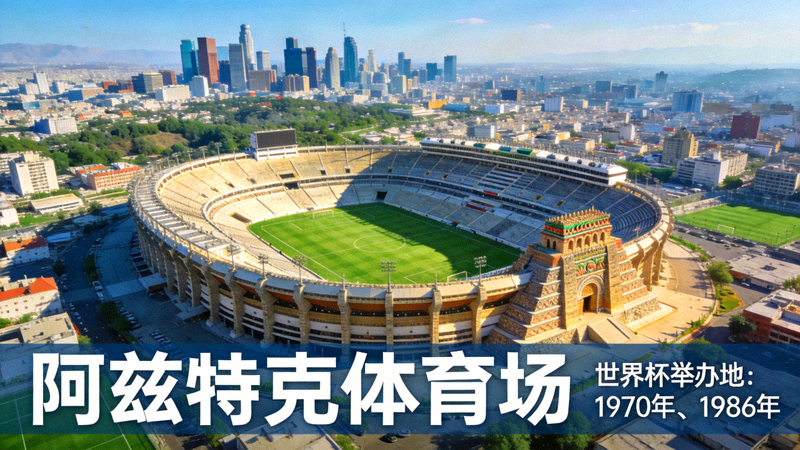 墨西哥阿兹特克体育场航拍视图，历史上多次举办世界杯比赛