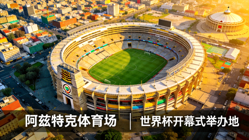 墨西哥城阿兹特克体育场航拍图，世界杯开幕式举办地